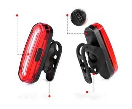 LED stop pentru bicicleta cu reincarcare USB - NOU/SIGILAT