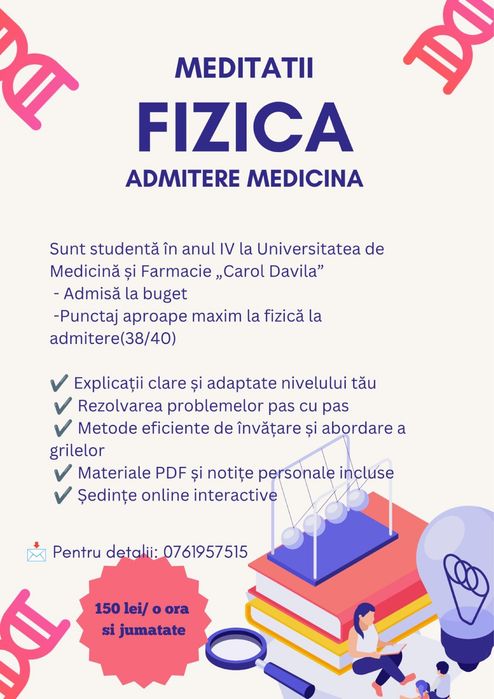 Meditații Fizică Admitere Medicină UMFCD București