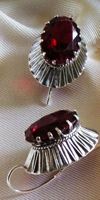 Винтажные серьги, серебро 875,916  пробы