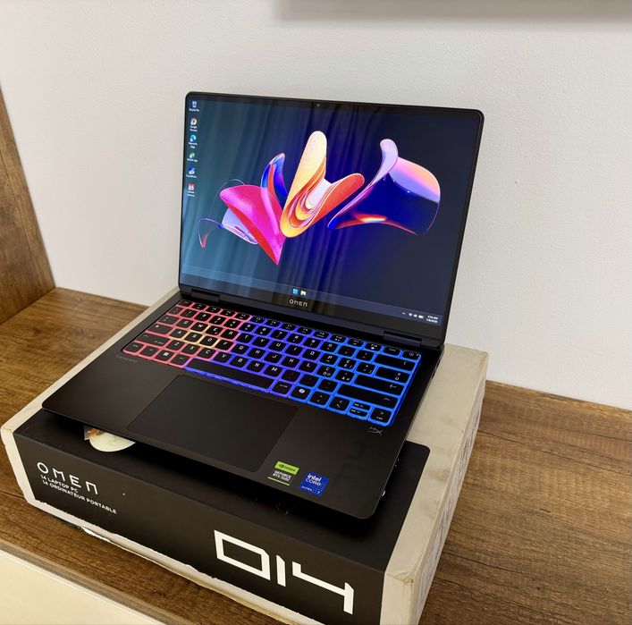 Laptop HP Omen Transcend 14 Oled, Intel Ultra 9, 64 GB DDR5, Ssd 1 TB, GeForce RTX 5070 8GB