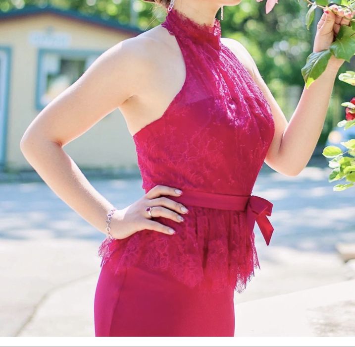 Бална цикламена рокля