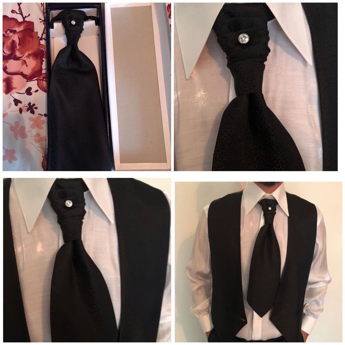 Costum complet cu camasa si pantofi impecabil !