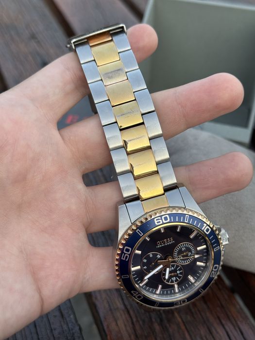 Ceas Guess Original W072G3 Full Box Gold&Silver Waterproof