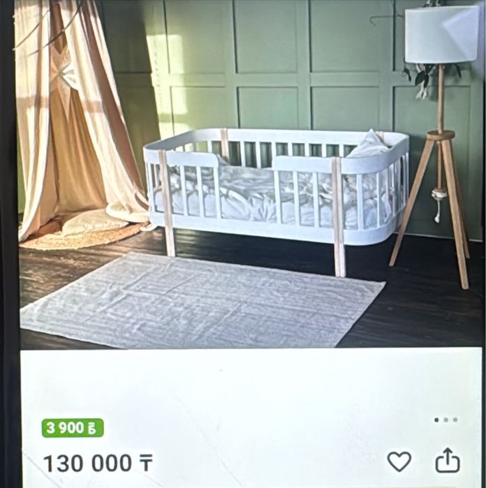Детская кровать 80х160 белая