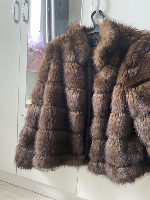 Продам экошуба коричневый, парка бежевый