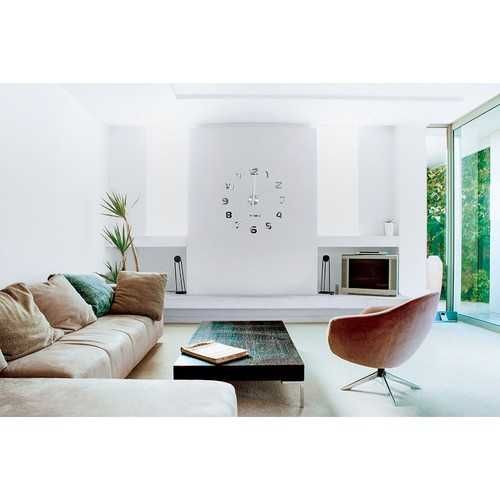 Декоративен стенен часовник,  3D цифри, без рамка, регулируем 60-130см