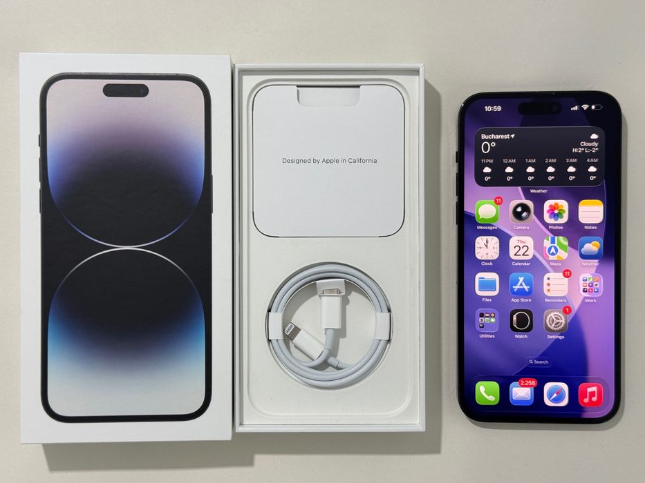 iPhone 14 Pro Max Space Black Neverlocked 128GB Fullbox