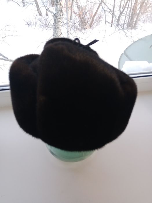 Норковая мужская шапка