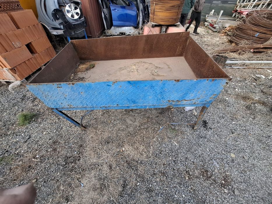 Cuva spălat piese, grătar, tava, lada fier 1.5m/0.8m din tabla striata
