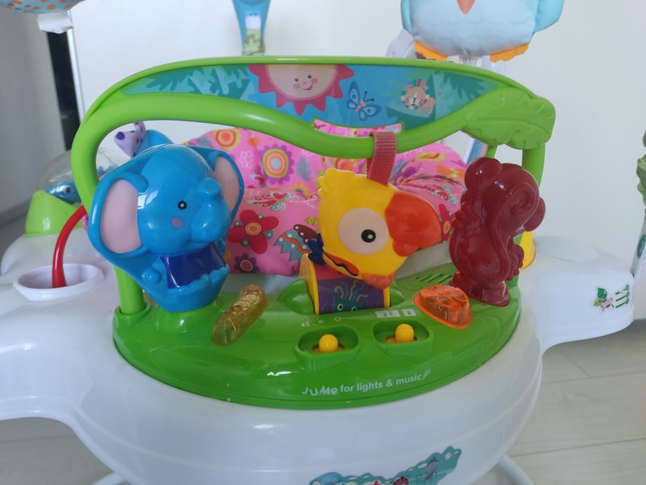 KIKKA BOO бебешко Бънджи на стойка FOREST FUN РОЗОВ