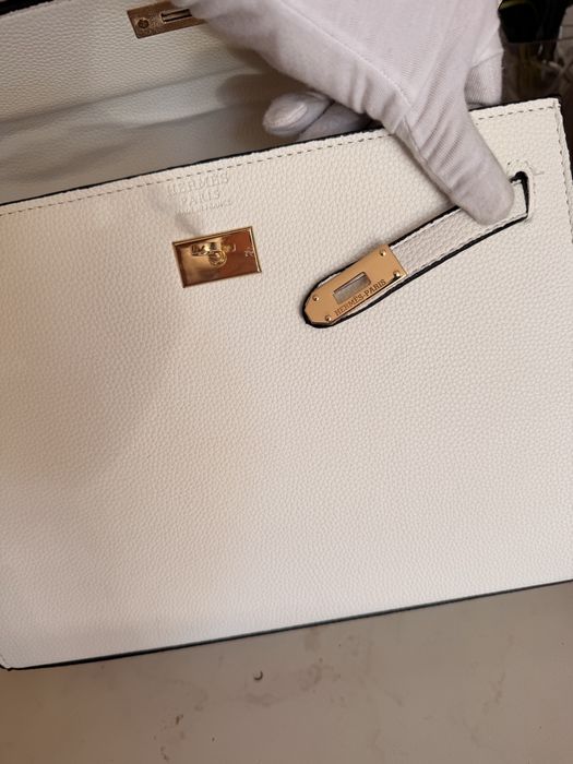 Дамска чанта Hermes Birkin бяла