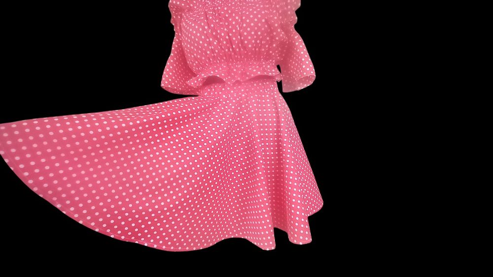 Fustă mini cu 3 volane