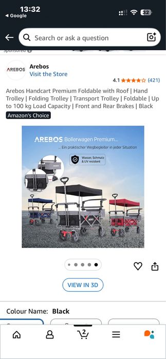 Carut portabil pentru copiii