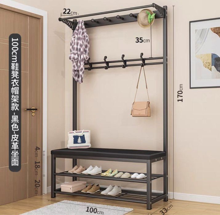 Прихожка вешалка и полки для обуви