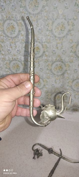 Лот антични посребрени лули за украса три броя