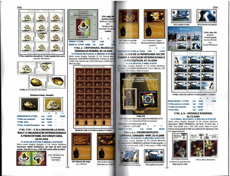 NOUL catalog cu timbre poștale românești Romfilatelia 2024, cu poze