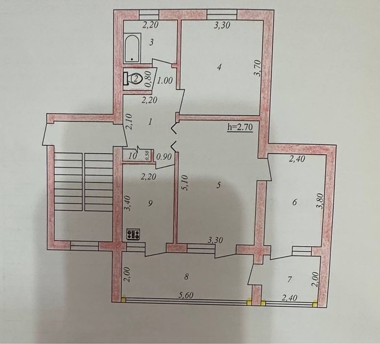 Продается 3 ком 77 Серия ТТЗ Геофизика 73 кв.м №Ш
