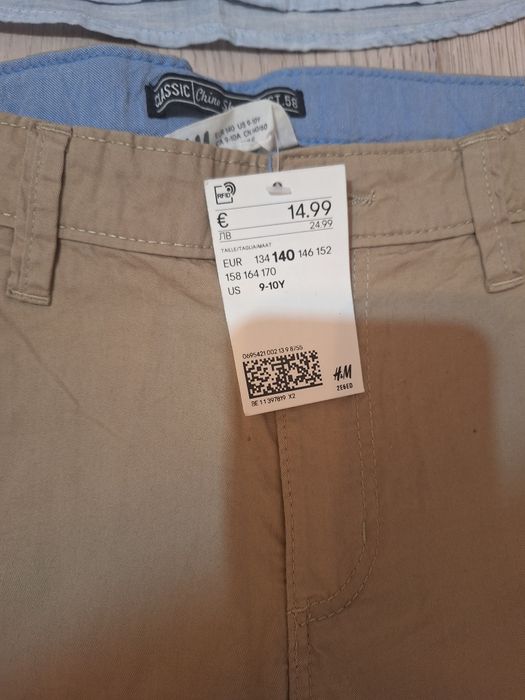Set cămașă +pantaloni scurți, H&M,noi,cu eticheta,8-10 ani