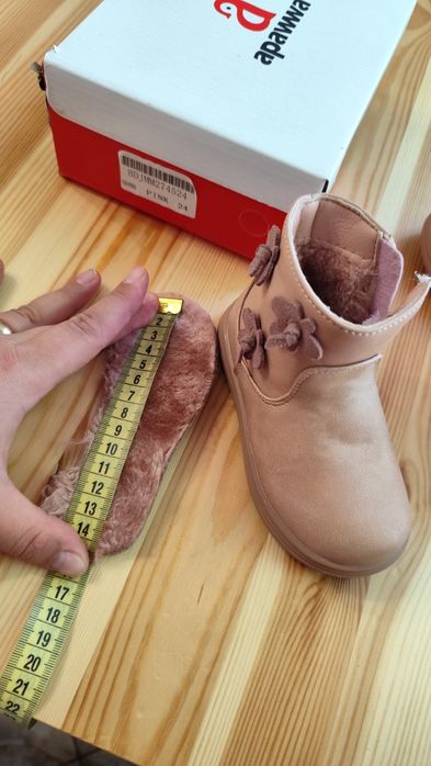 Cizme îmblănite copii Apawwa Pink