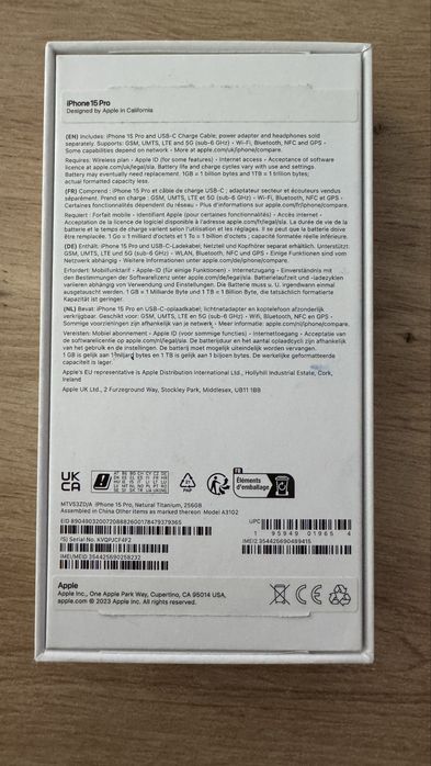 Iphone 15 pro 256 mb