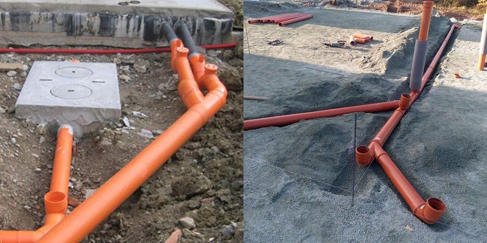 канализация, водопровод, жер қазу,  траншея,  септик