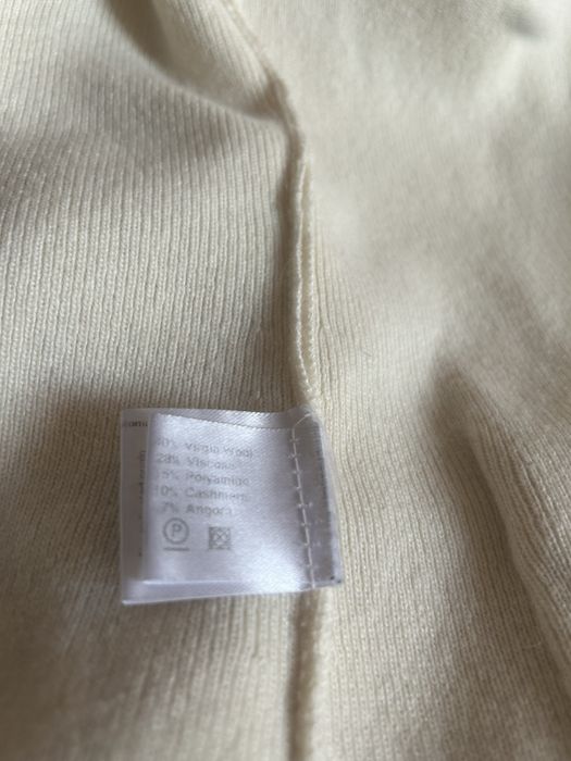 Cardigan , jacheta S, Luisa Spagnoli, cu fermoar, ecru, lana si casmir