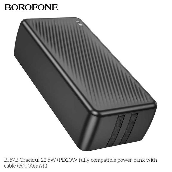 Borofone BJ57B Power Bank 30000mAh 22.5W+PD20W QC3.0 fr iPhone 16