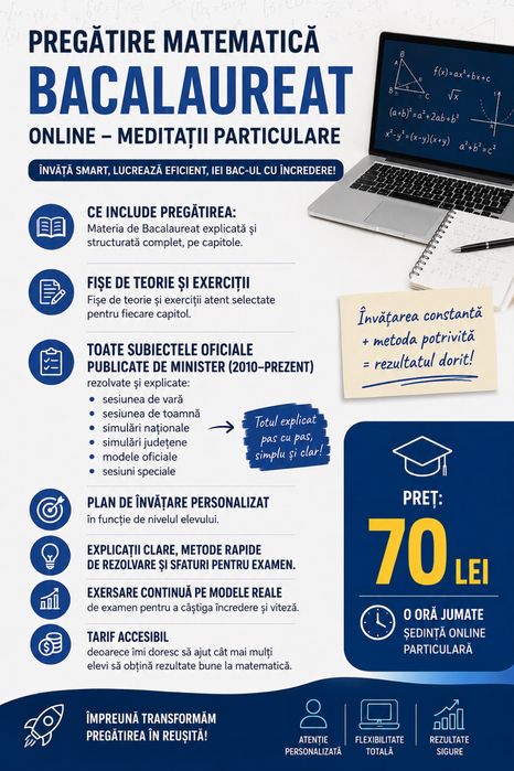 Meditații la Matematică – Pregătire completă pentru Bacalaureat