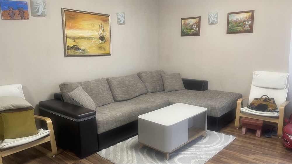 Разтегателен ъглов диван каупен от Аико