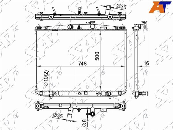 Радиатор Lexus Rx 200t