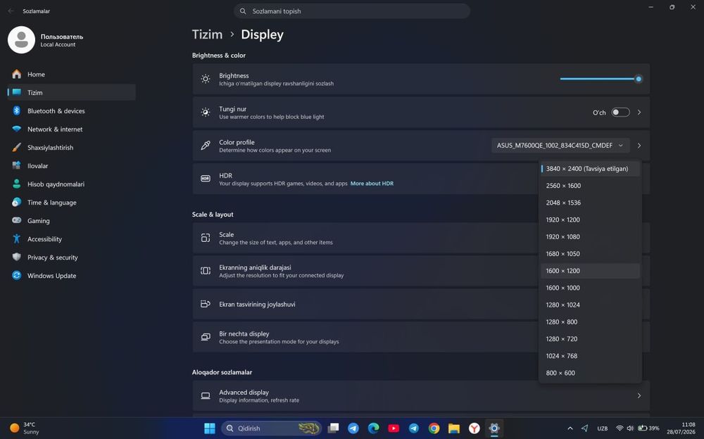 Asus vivobook 16X OLED M7600QE
