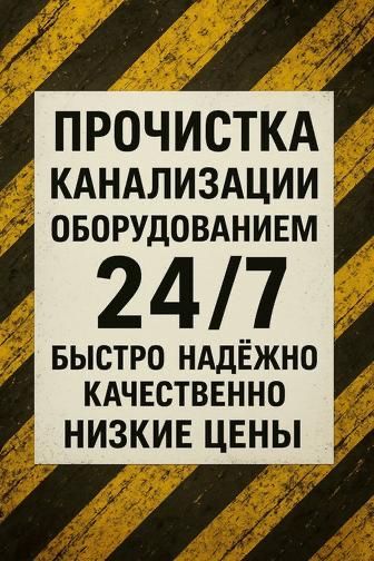 Прочистка Канализации Устранение засора унитаза раковин В Астане