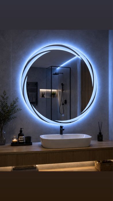 LED огледало 60×60 см с подсветка – стилен и модерен дизайн