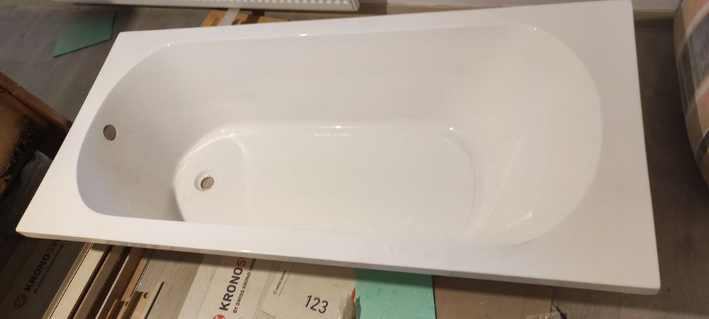 Set wc cu bazin aplicat, evacuare verticala și cada 160x70
