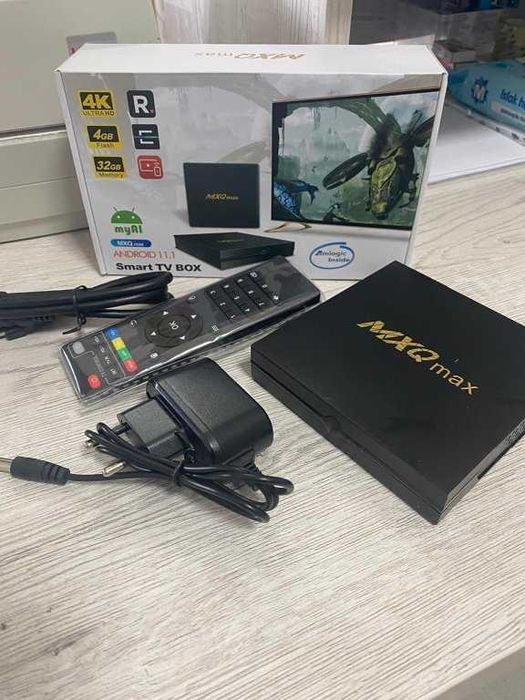 Нови 4GB RAM/32GB MXQ MAX 4 ядрен 2GHZ Android 11.1 TV BOX WiFi 4K