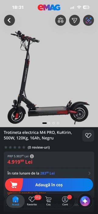 Trotineta Electrica KuKirin M4 Pro