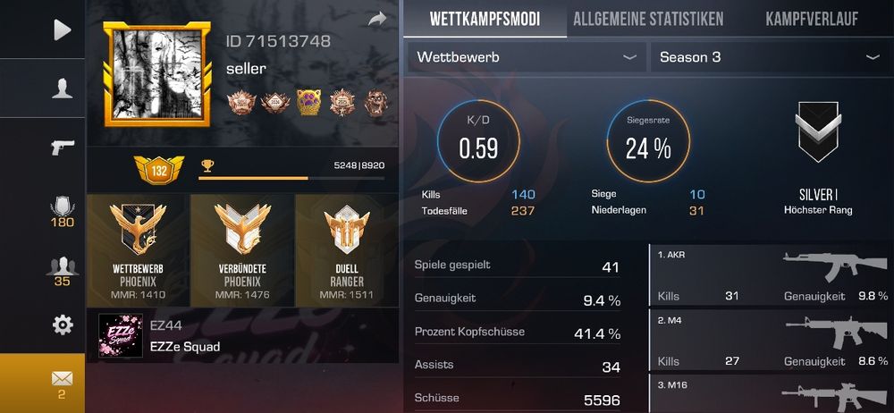 Стандофф 2 олд акк