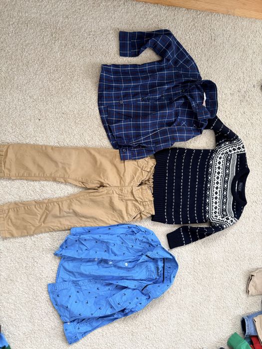 Lot haine baiat elegante , camasi, pulovere, pantaloni,3-4 ani