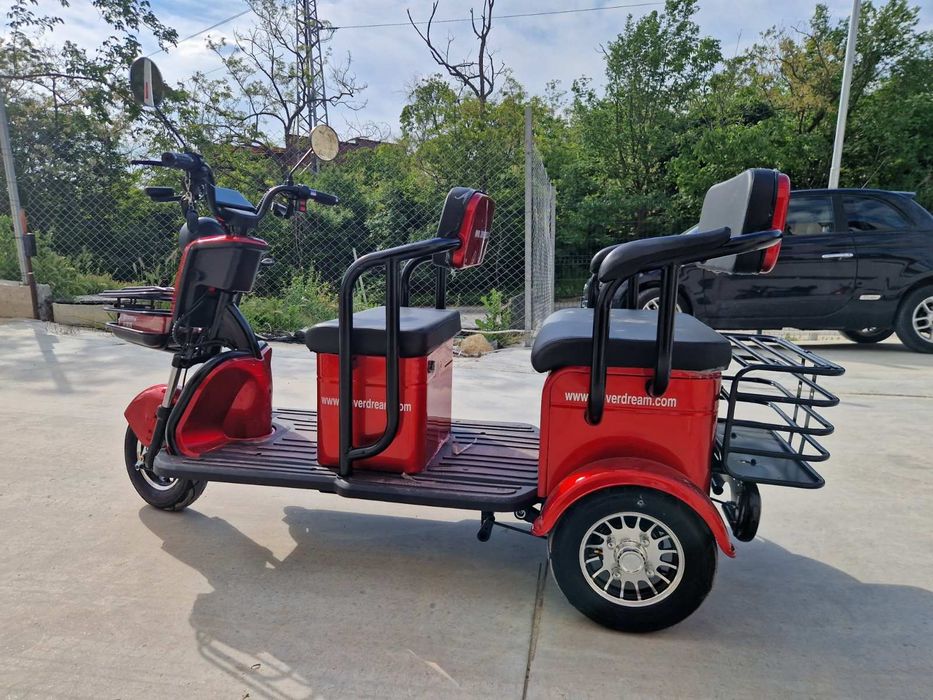 електрическа триколка с 2 седалки  на изплащане с гаранция