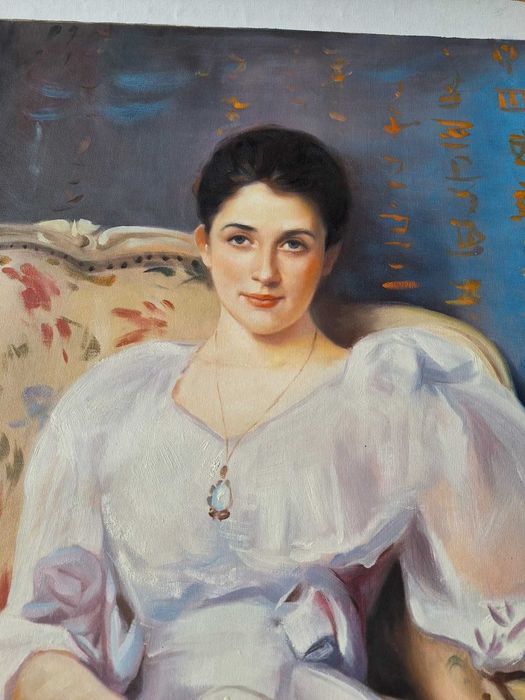 Голяма картина с маслени бои на платно – „Лейди Агню от Локнау“ (Lady Agnew of Lochnaw)