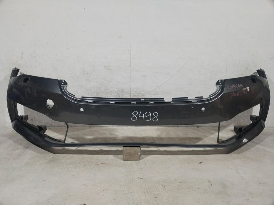 Bara fata Skoda Superb 3, facelift, 2019, 2020, 2021, 2022, 2023, cod origine OE 3V0807221M, cu gauri pentru spalatori faruri si senzori de parcare (4).