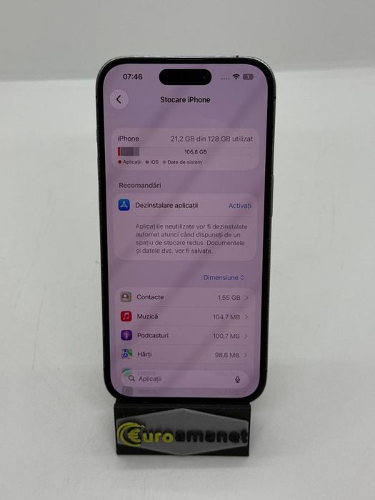 Telefon mobil Apple iPhone 14 Pro, 128GB, 5G, Deep Purple -A-