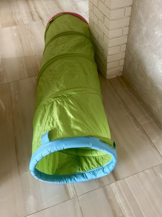 Палатка макуин, тунел, дървена кутия за играчки и конструктор