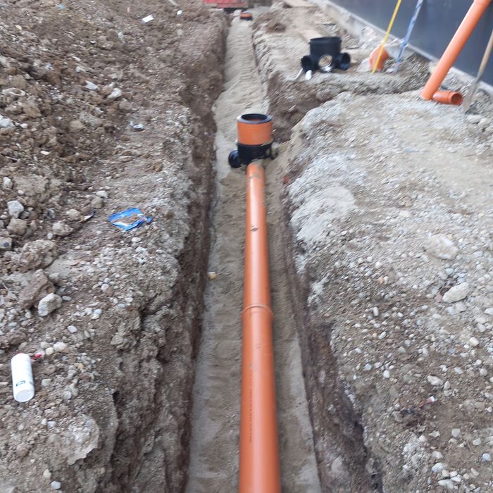 Canalizare exterioara la 110 lei / ml manopera