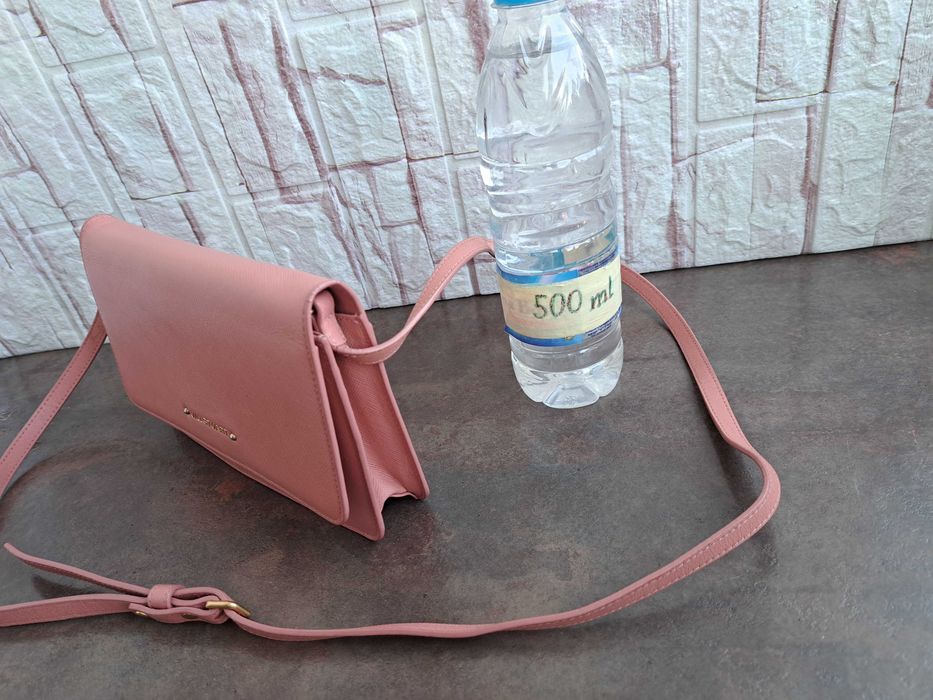 дамска чанта,малка розова чантичка,парти чанта,клъч,естествена кожа,