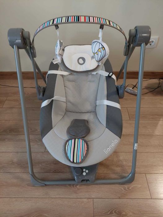 Бебешка електрическа люлка-шезлонг Lionelo Otto Cozy Grey
