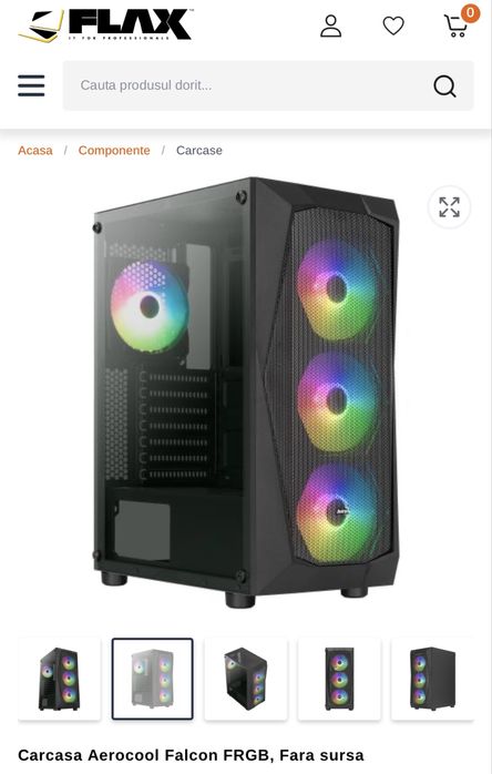 Carcasa Aerocool Falcon FRGB, Fara sursa