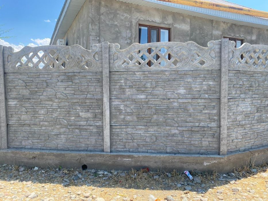 Евро забор из бетона