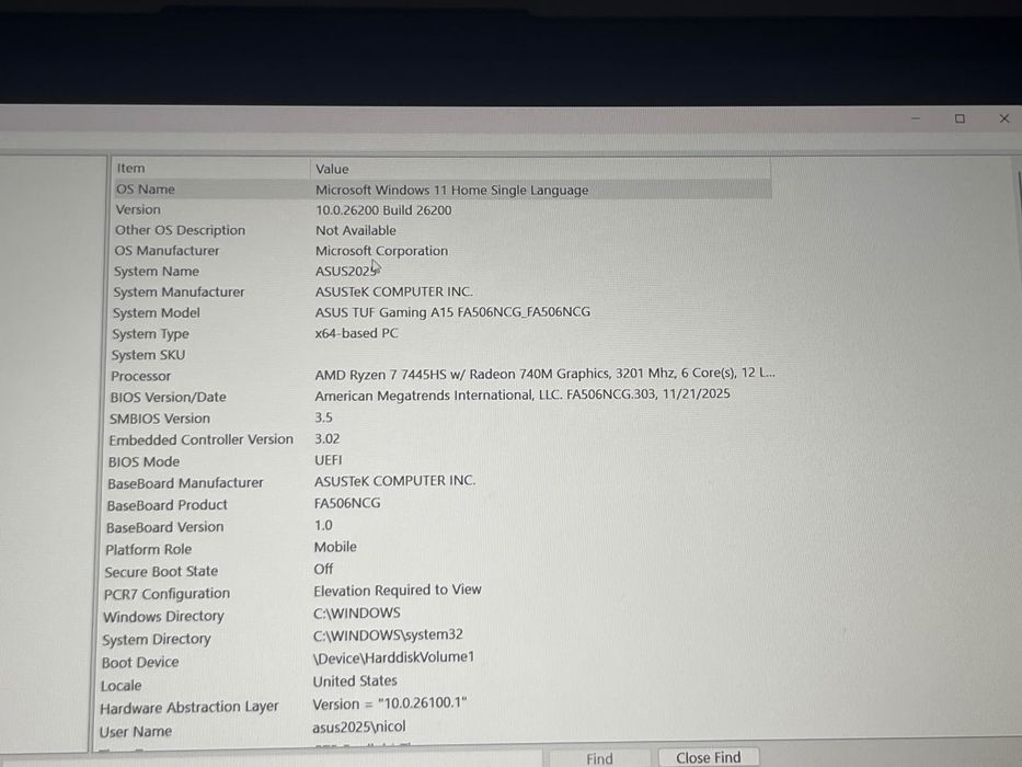 Vand ASUS TUF Gaming A15