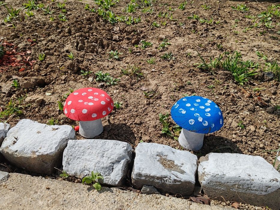 Ciupercute ornamentale de gradina  din beton